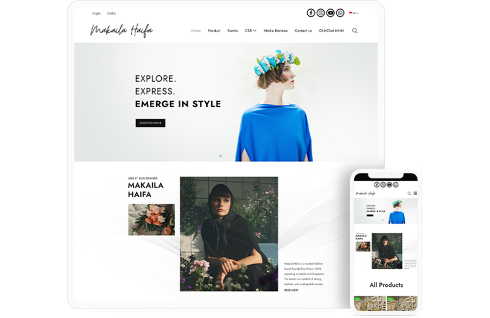 Website fashion ecommerce and social movement